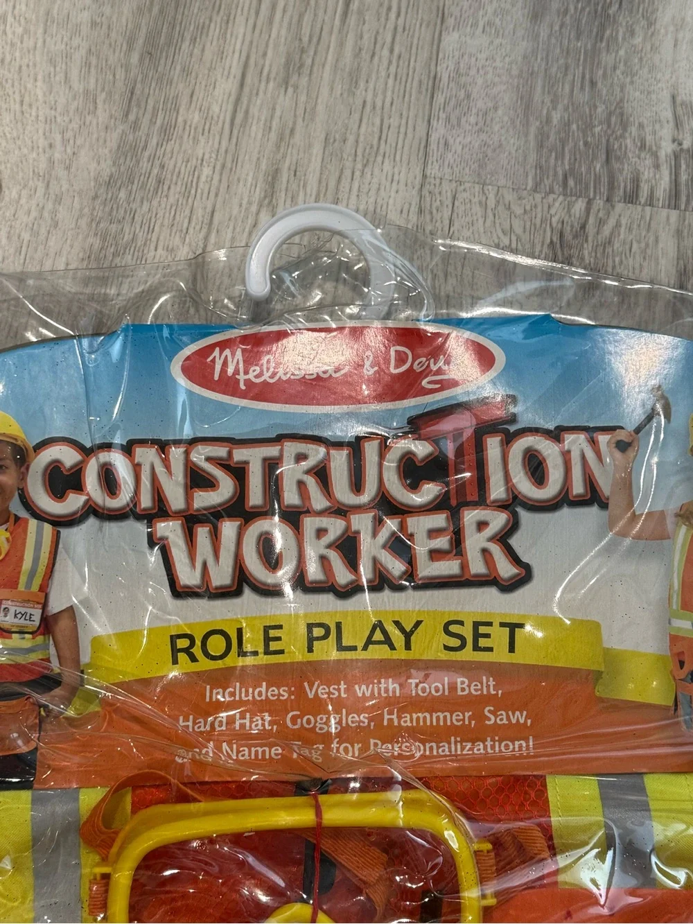 Melissa & Doug Construction Worker Dress-Up Set - Orange & Yellow